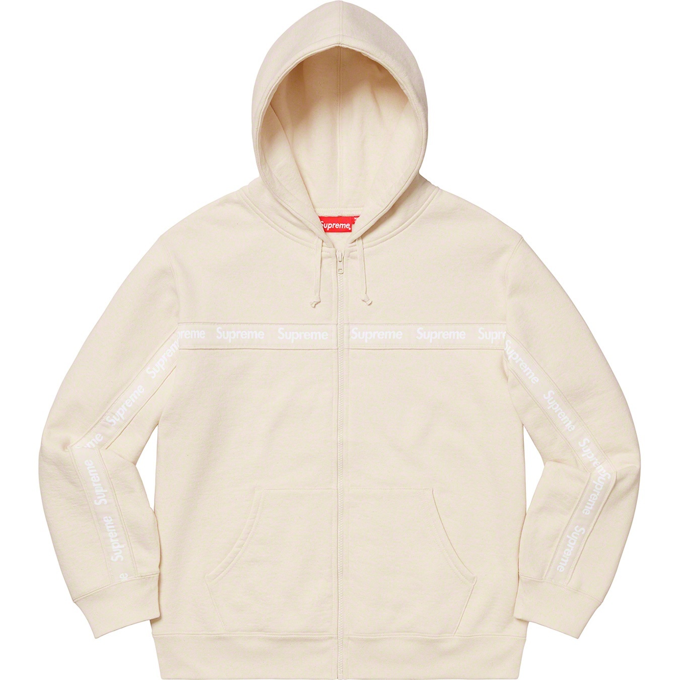 Text Stripe Zip Up Hooded Sweatshirt view 4